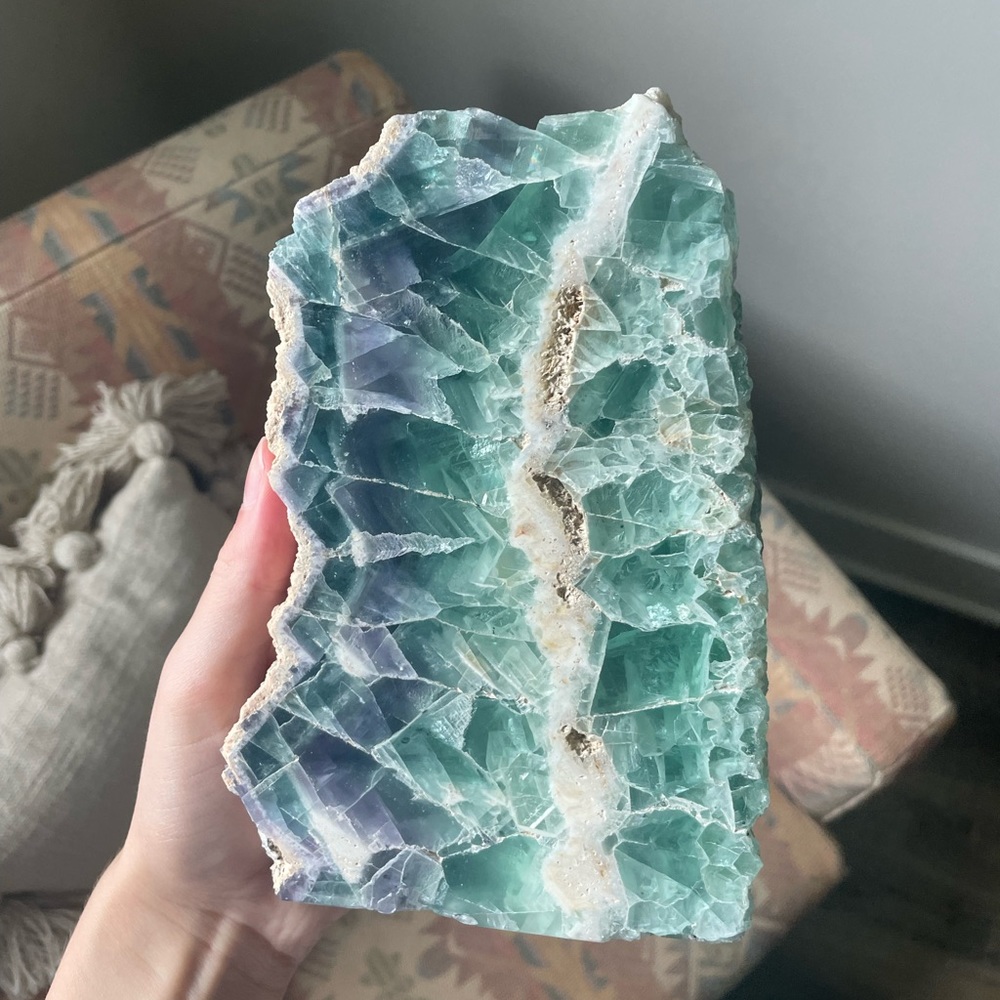 Mexican Fluorite Crystal lamp